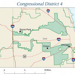 Illustration of a Bizzarely Shaped Congressional District